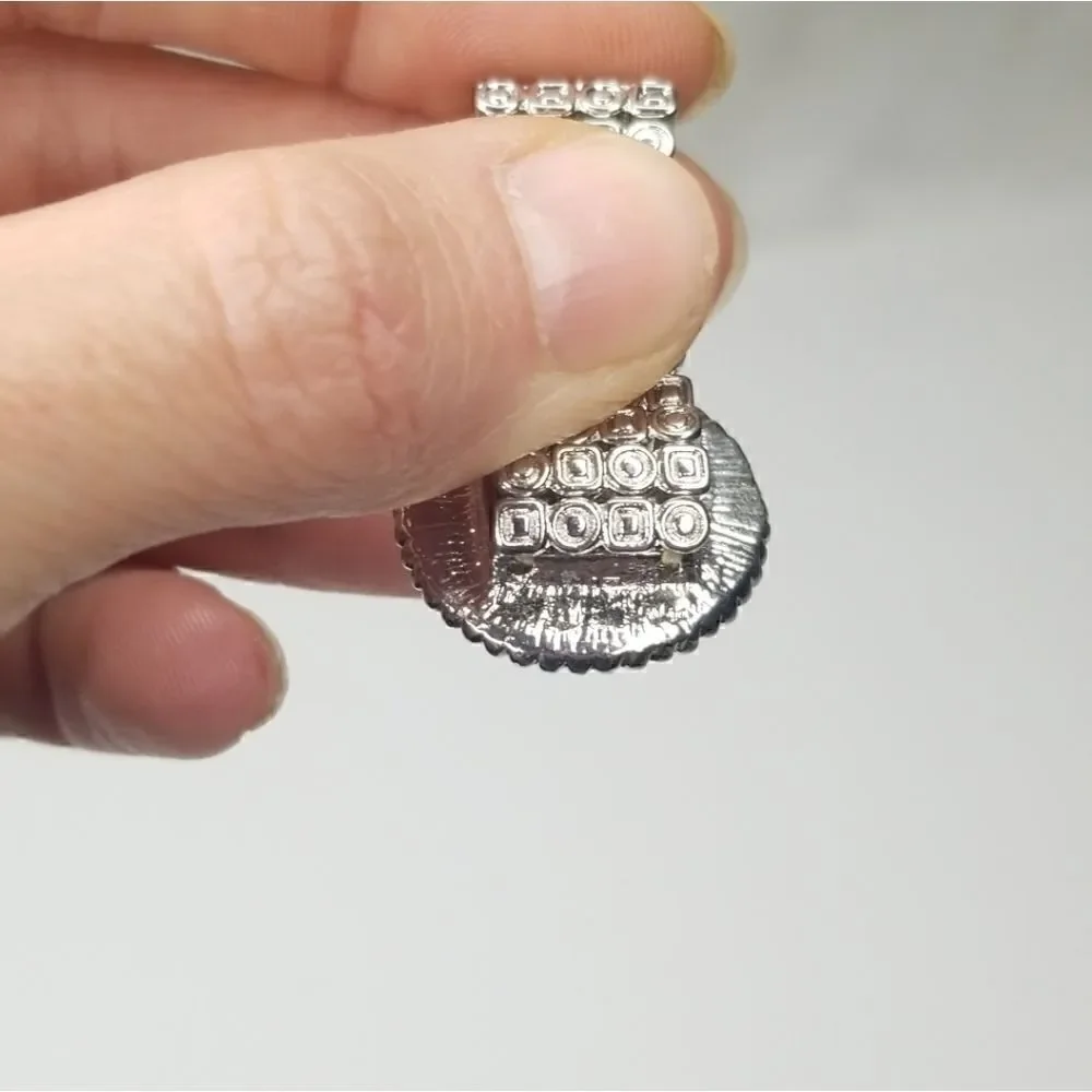 Vintage Silver peridot morganite stretch ring